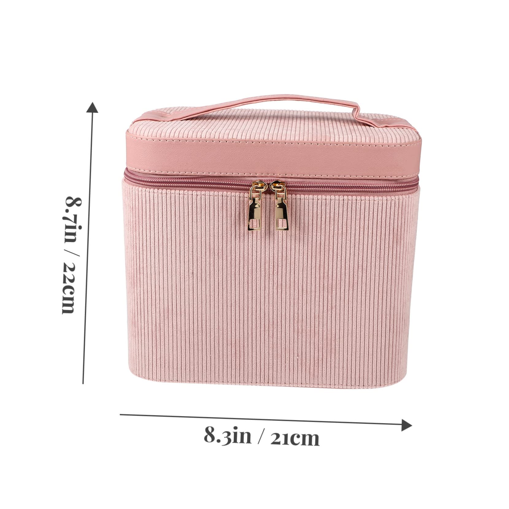 Doppelstöckiger Kosmetikkoffer für Großer Reise Make Up Organizer mit Spiegel Leicht und Strapazierfähig für Reisen und Zuhause