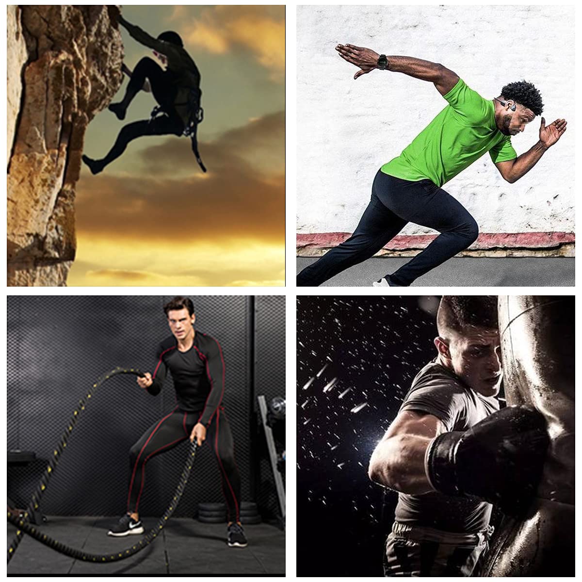 Pack de 3 pantalones cortos de compresión para hombre con bolsillos de capa base para correr, entrenamiento, entrenamiento