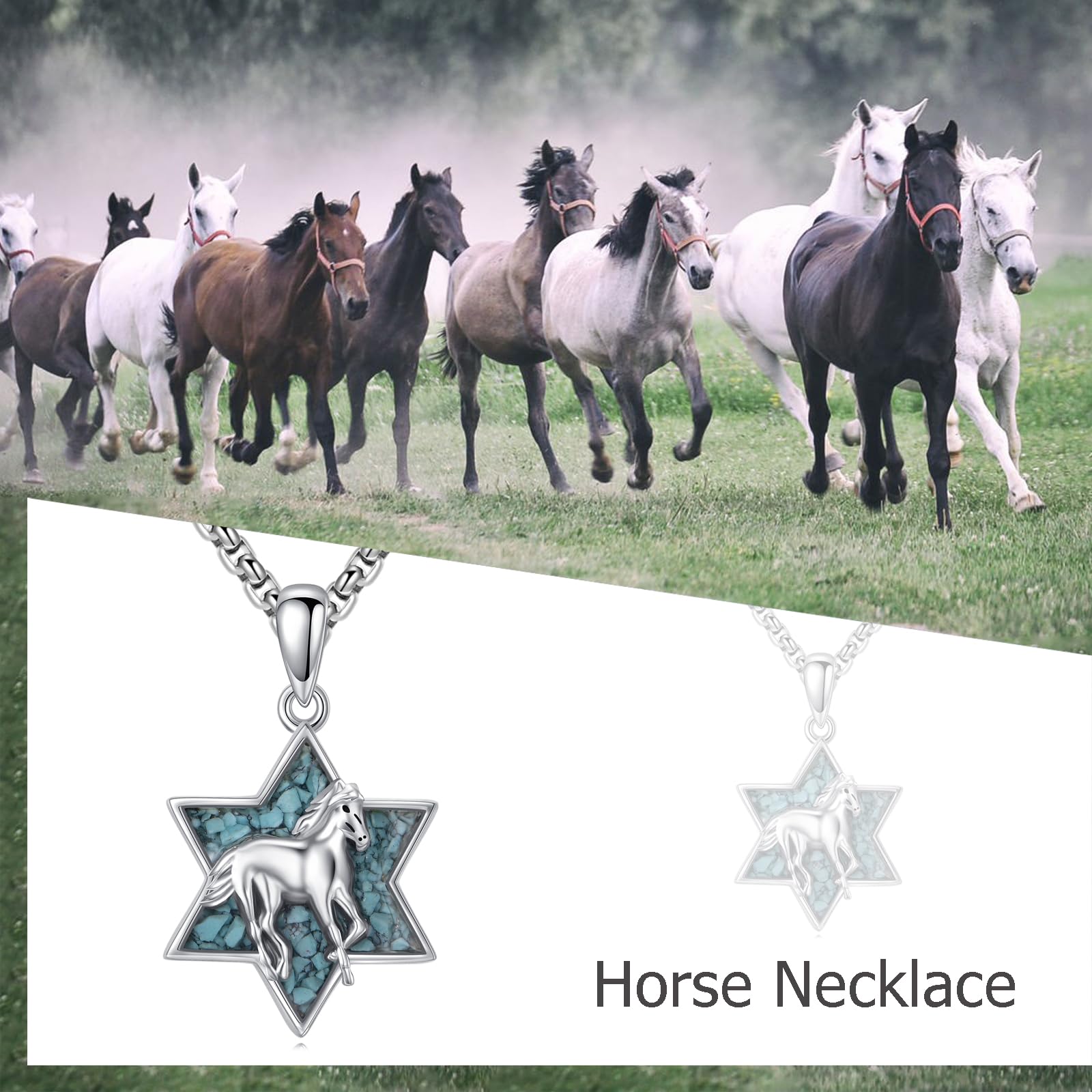 Collana con ciondolo a forma di stella di David, in argento Sterling e turchese, gioiello ebraico, regalo per donne e uomini, Turchese