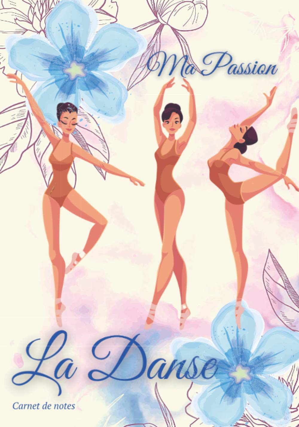 Carnet de notes danseuse et ballerine | Journal intime broché pour cours de danse