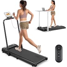THERUN Walking Pad with Handle Bar, Foldable Under Desk Walking Pad
