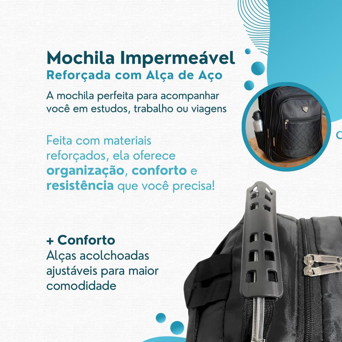 Mochila Masculina Faculdade Reforçada Feminina Escola Viagem Executiva