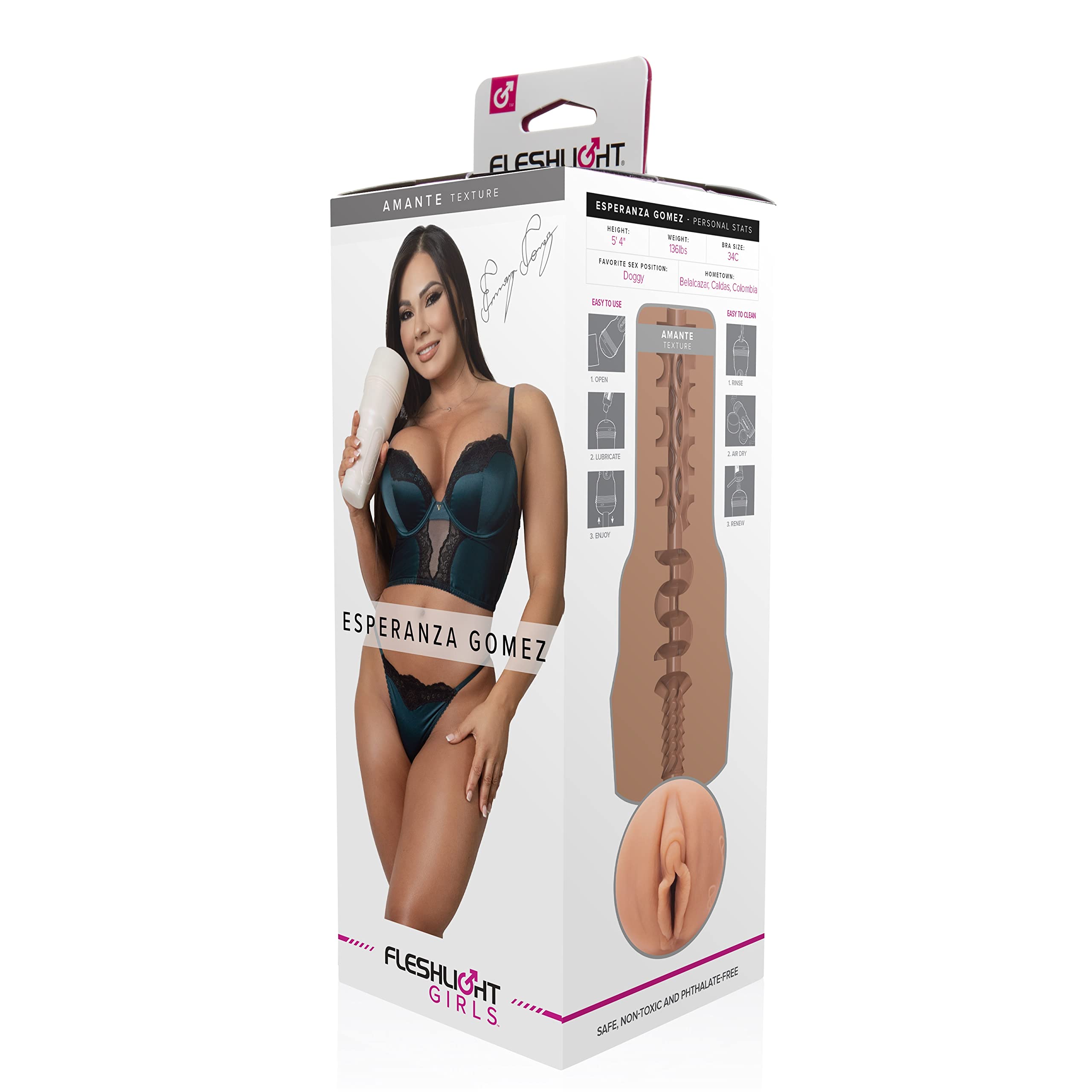 Fleshlight Esperanza Gomez Amante (Lady) - Masturbateur Homme Real Experience - Sensation Intense - Facile à Nettoyer