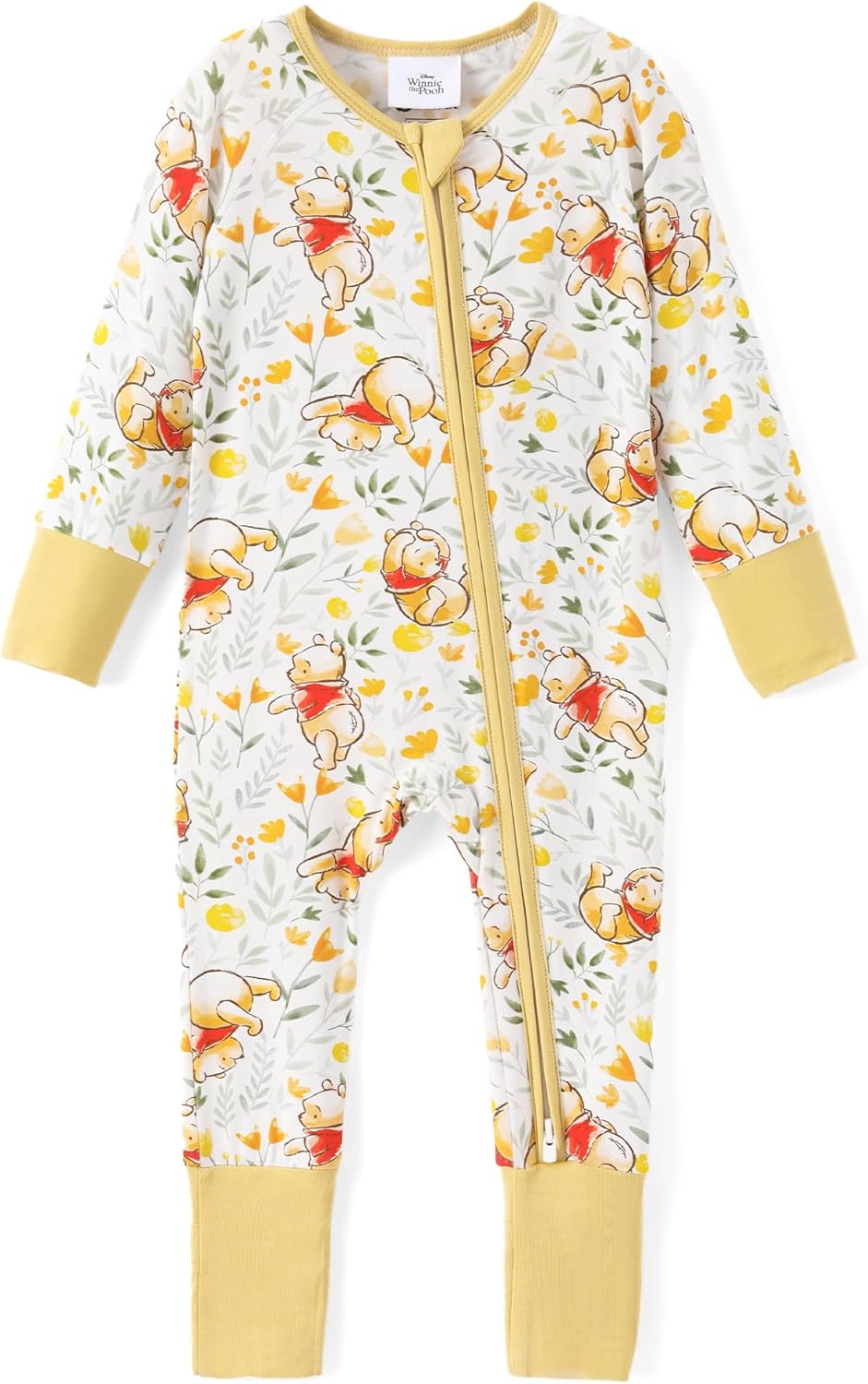 Disney Princess Stitch Marvel Baby Viscose Made from Bamboo Long Sleeve Footie Romper Zipper Sleep Outfit Newborn to Infant