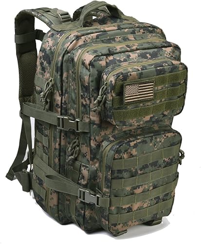 Miniatura 9 de REEBOW GEAR Mochila táctica militar grande del ejército 3 días paquete de asalto Molle Bag Mochilas, Camouflaje, Táctica