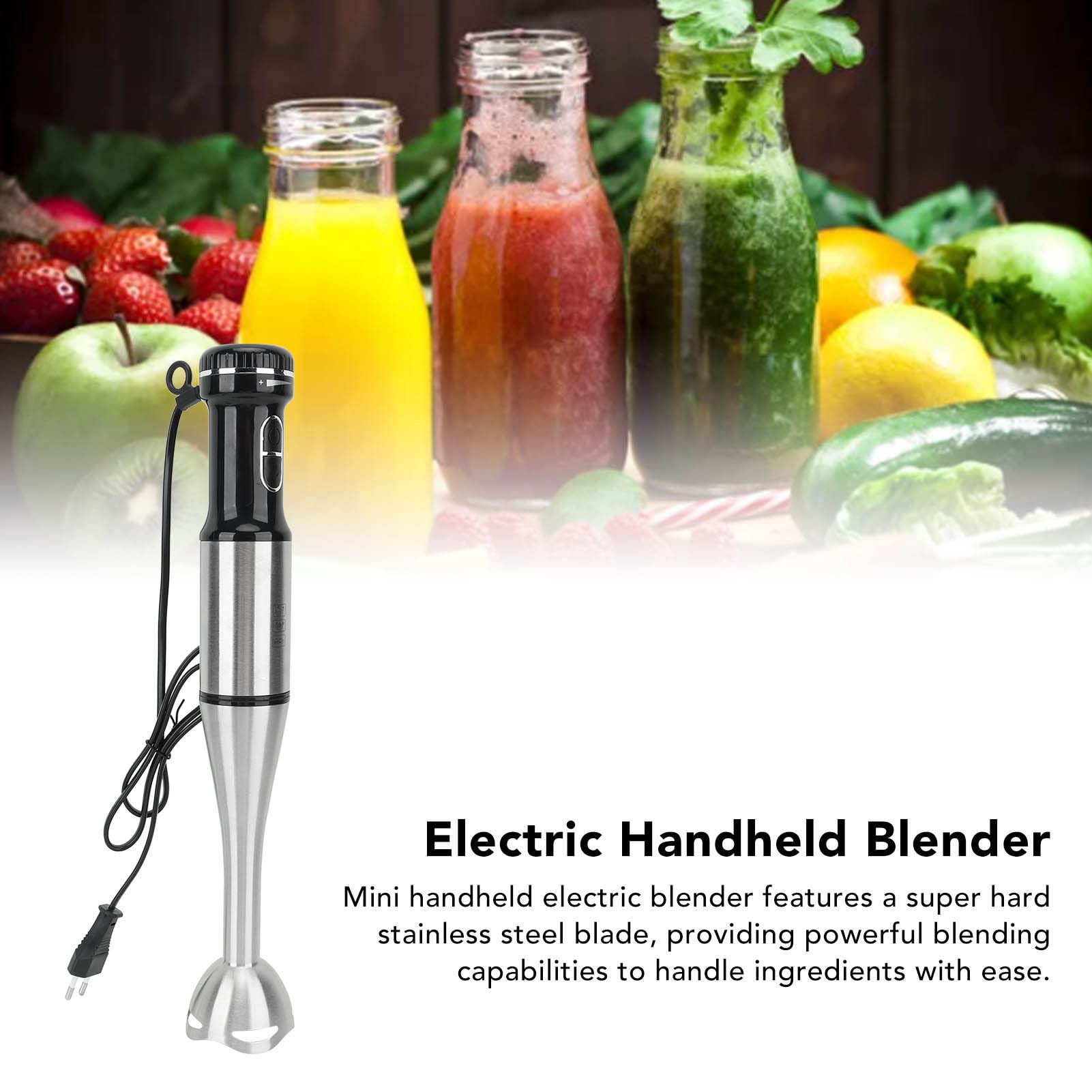 Batidora De Mano Eléctrica,1000w Batidora De Varillas Multiusos De Acero Inoxidable Sin Salpicaduras Mini Batidora De Inmersión Portátil Con Vaso Para Batidos Y
