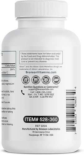 Miniatura 15 de Bronson Selenio 200 mcg para la salud del sistema inmunológico, la tiroides, la próstata y el corazón, complejo de aminoácidos quelados sin