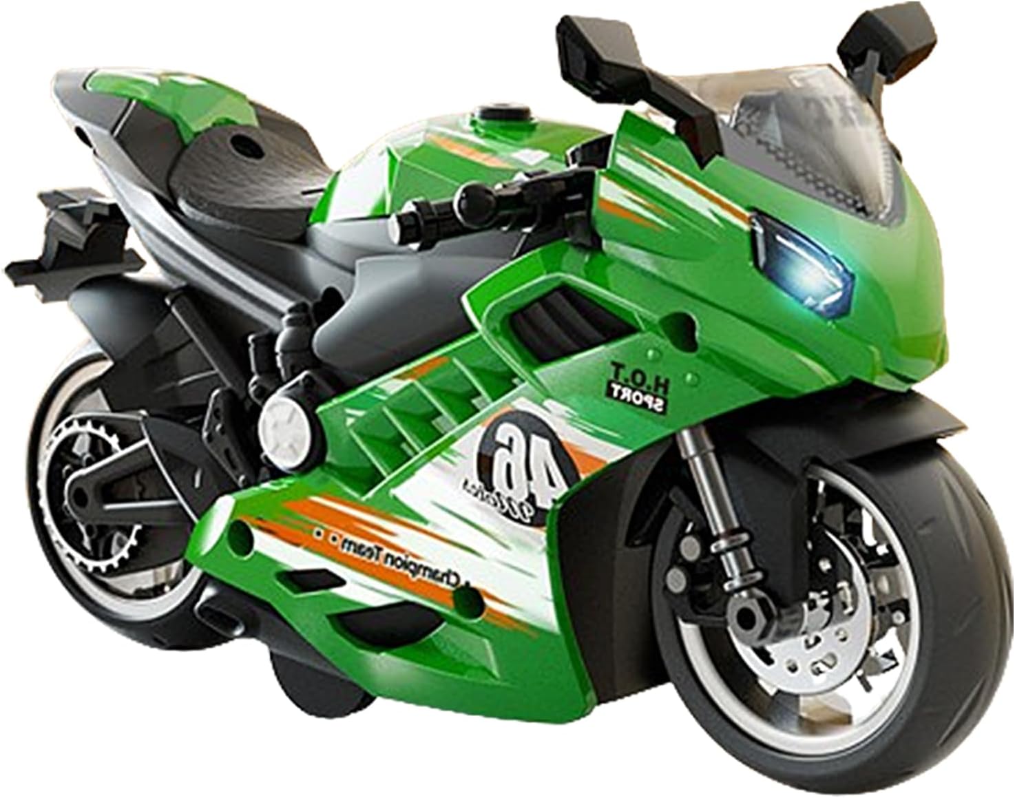 Sound and Light Motorcycle | Powered Play Toy Motorbike,Friendly Motorcycle with Pullback Motor for Boys, Girls, Kids, Adults