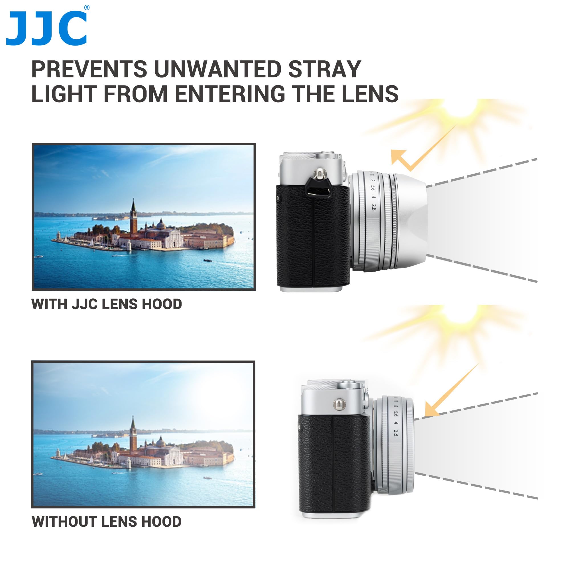 JJC Paraluce per X-E5 con anello adattatore magnetico compatibile con Fujifilm XF 23 mm F2.8 R WR, XF 27 mm F2.8 R WR, XF27 mm F/2.8, compatibile con filtro da 39 mm e copriobiettivo, sostituisce