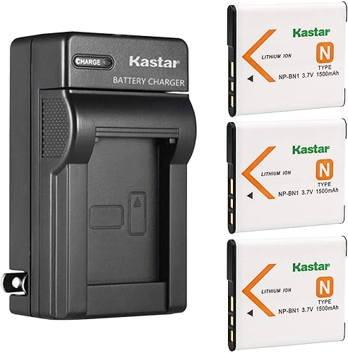 Miniatura 8 de Kastar - Cargador de batería para Sony NP-BN1, batería tipo N, Sony BC-CSN, cargador BC-CSNB, Sony Cyber-Shot DSC-WX80, Cyber-Shot DSC-WX100