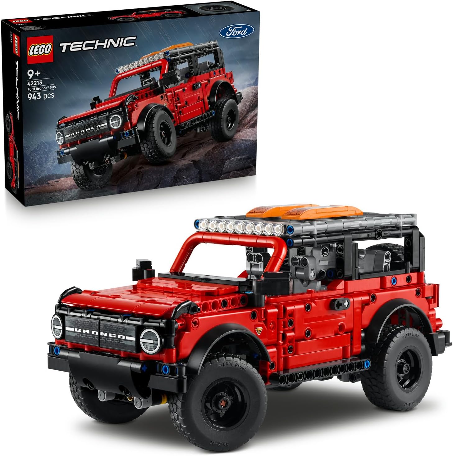 LEGO Technic Ford Bronco SUV 42213 – 9 Yaş ve Üzeri Araç Seven Çocuklar İçin STEM Odaklı Model Araba Oyuncak Yapım Seti, Araba Tutkunlarına Yaratıcı Hediye Fikri ve Eğitici Oyun Deneyimi (943 Parça)