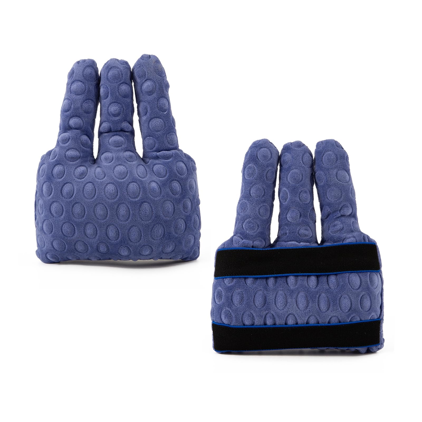 Finger Separator Hand Contracture Cushion Palm Grip Hand Protector With Double Elastic Bands On Back For Finger Rehabilitation Training Aid Elderly Adult Patient Bedridden (purple)