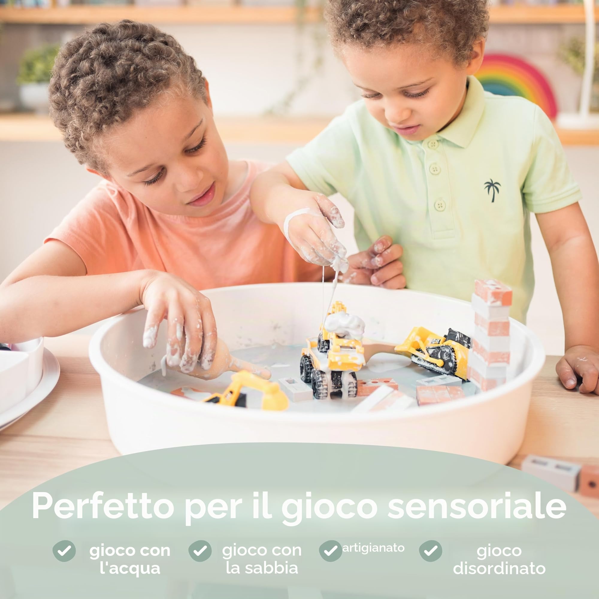 Vassoio da gioco Inspire My Play, con coperchio, per bambino, vassoi sensoriali e giocattoli sensoriali per lo sviluppo dei bambini disabili, ideali per giochi con acqua e sabbia