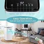 DORTALA Portable Air Conditioner 10000 BTU, 3 in 1 AC Cooling Unit with Cool, Fan, Dry & Sleep Mode, Window Kit Included, Standing Air Conditioner for Home, Apartment, Cools Rooms up to 350 Sq.Ft