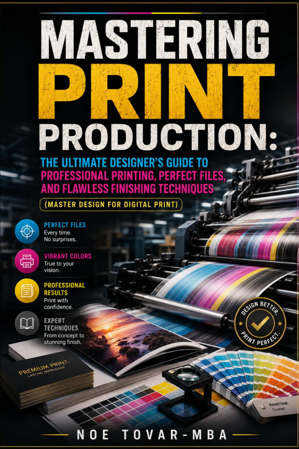 MASTERING PRINT PRODUCTION: THE ULTIMATE DESIGNER’S GUIDE TO PROFESSIONAL PRINTING, PERFECT FILES, AND FLAWLESS FINISHING TECHNIQUES (Master Desing for Digital Print)