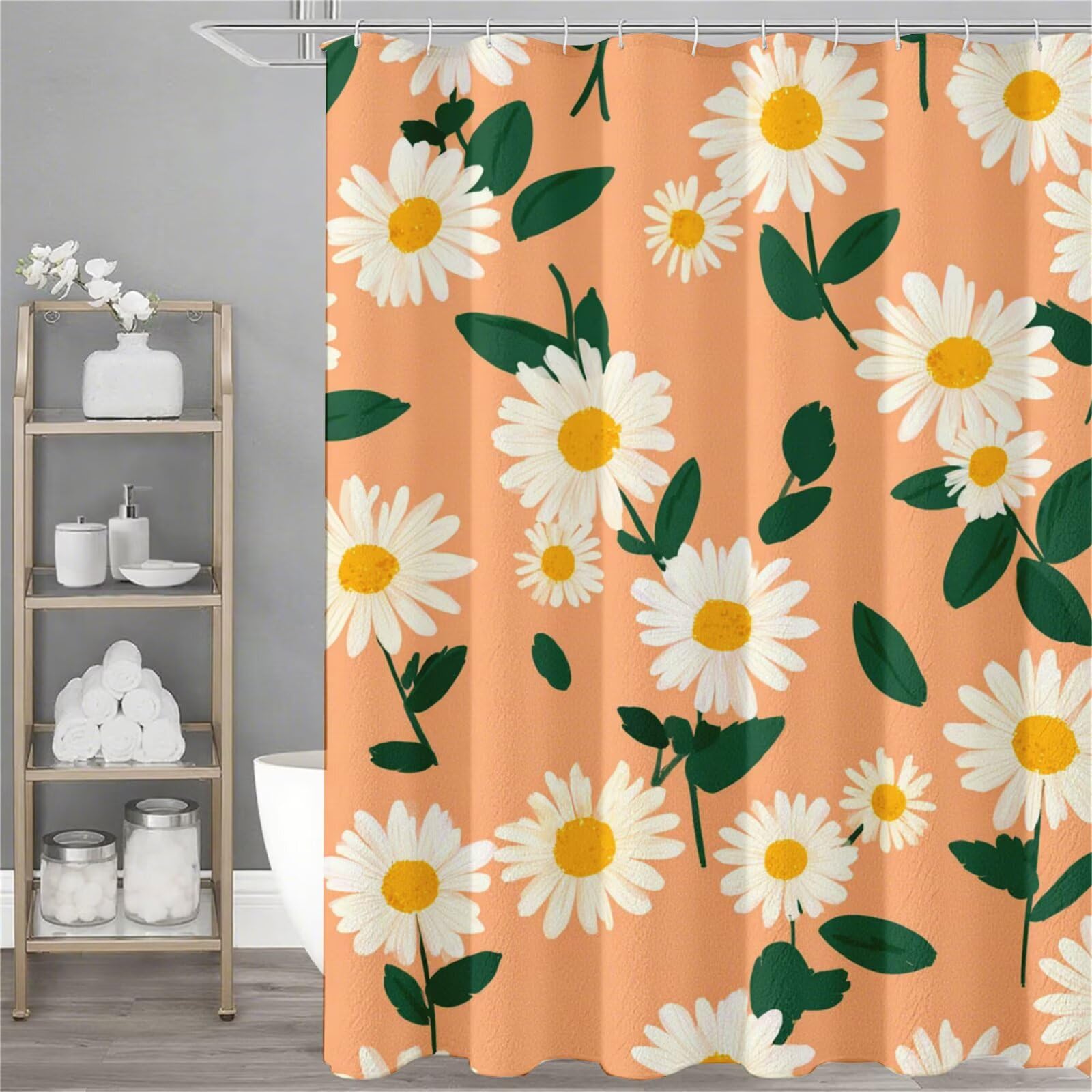 Rideau de douche imprimé floral 150x180 cm, idée cadeau femme utile