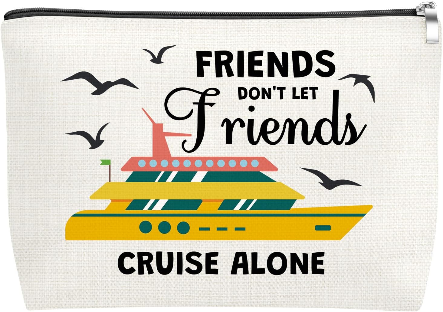 Mxrymvu Cruise Trip Gifts Makeup Bag Cruise Lover Gifts for Women Friends Besties Friend Cruising Gift Cosmetic Bag Beach Lover Gift for Graduation Birthday Christmas Zipper Makeup Pouch