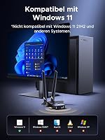 Placă de rețea UGREEN WiFi 7 BE6500 PCIe WLAN, Bluetooth 5.4, 6 GHz, MLO, cu 2 antene de 6 dBi, WPA3, compatibilă cu Windows 11 7