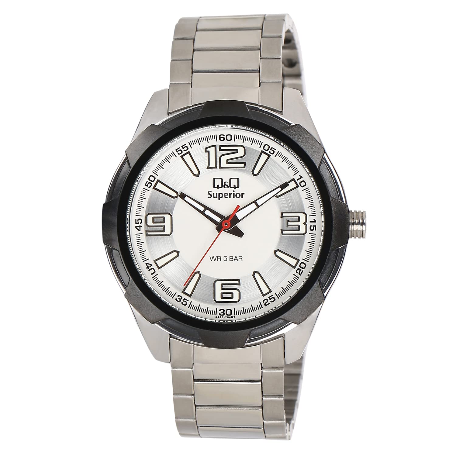 Q&Q Superior Collection Analog Black Dial Men's Watch-S408-204NY