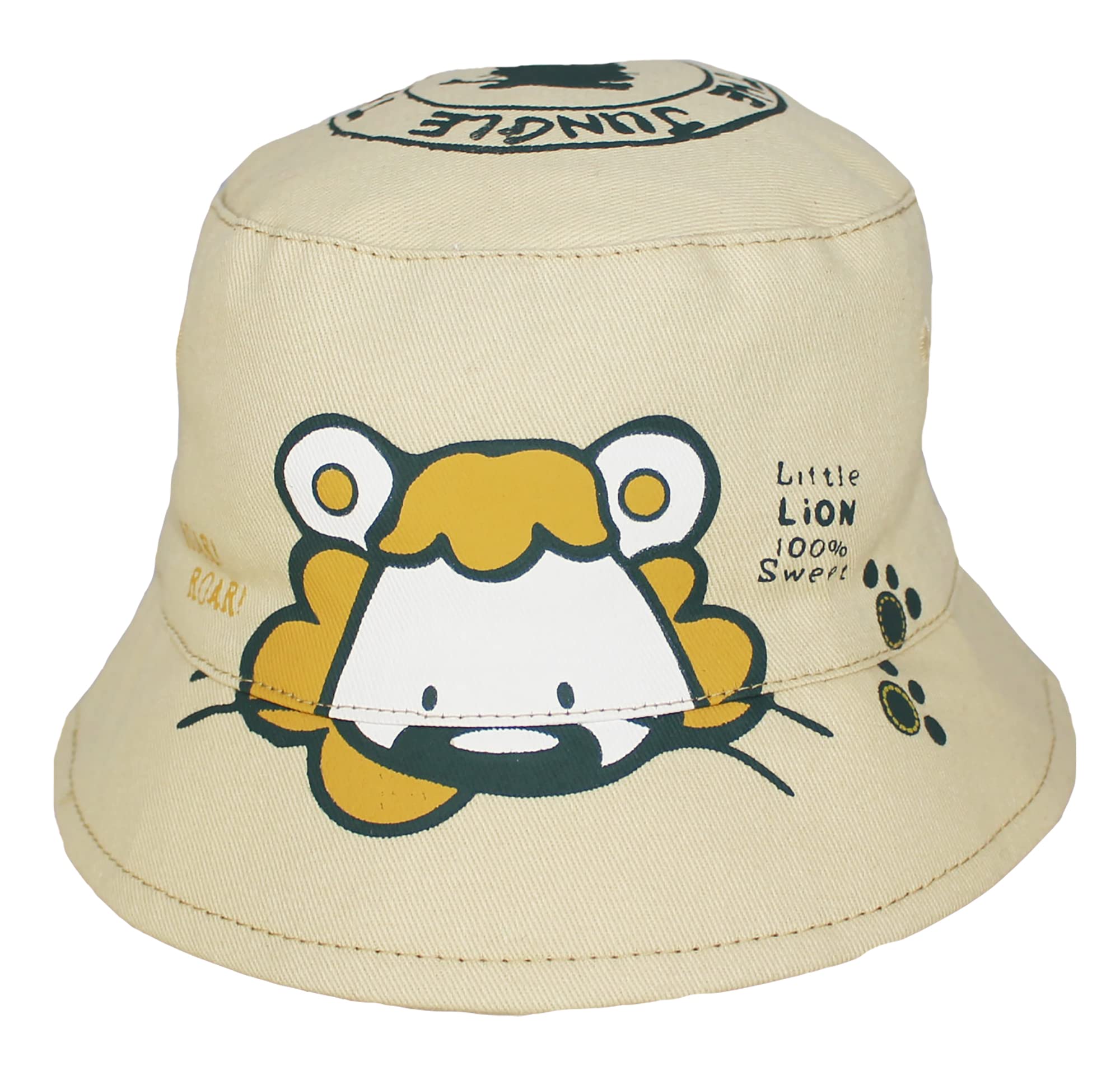 Baby and Toddler Lion Safari Cream Bucket Style Sun Hat (as8, Age, 6_Months, 12_Months, 6-12 Months)