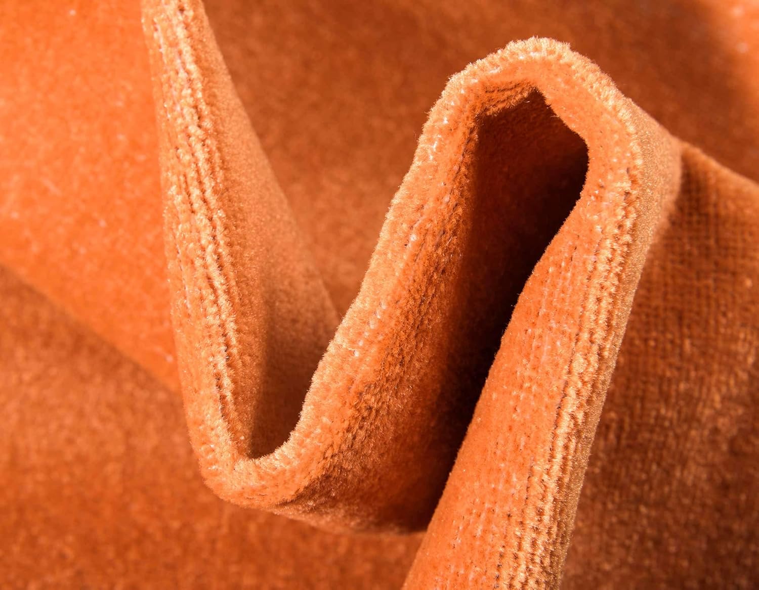 6' x 9' Orange Synthetic Stain-Resistant Area Rug