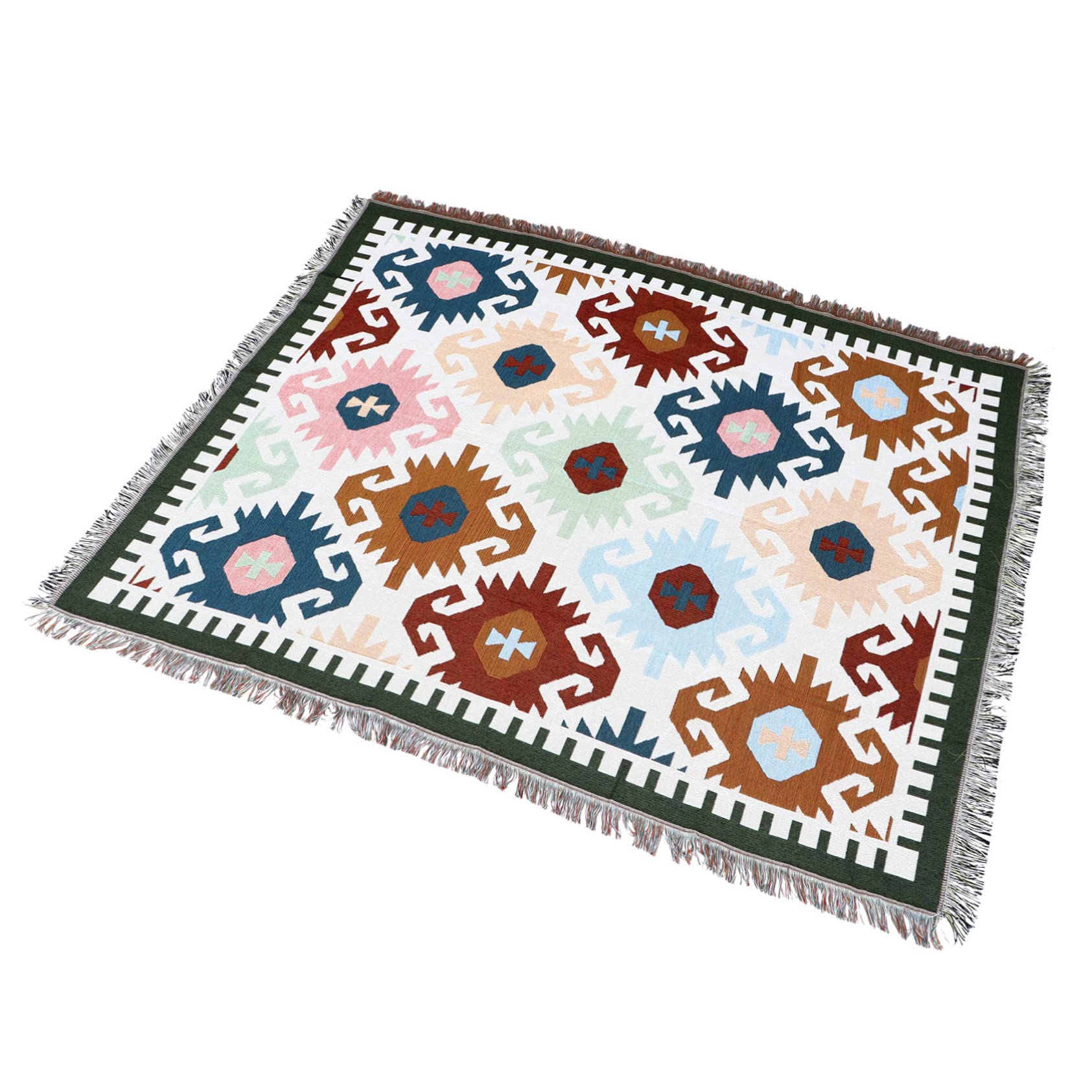 Couverture coton tissé pour protéger un fauteuil salon moderne