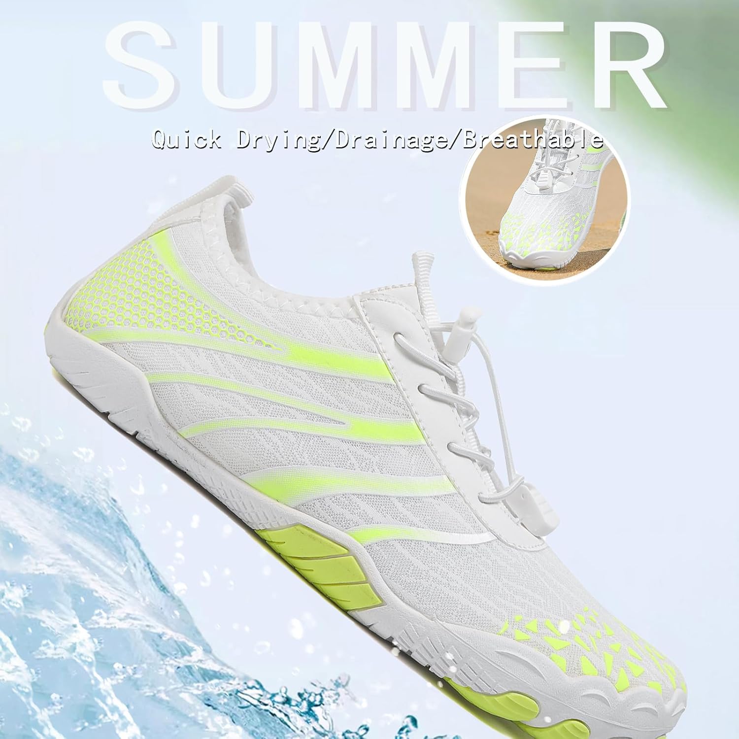 Hike Barefoot Shoes for Womens Men,Quick Dry Water Shoes,Beach Pool Aqua Swim Surf Hiking Walking Shoe,Non-Slip Athletic Footwear Wide Toe Water Shoe - Image 3