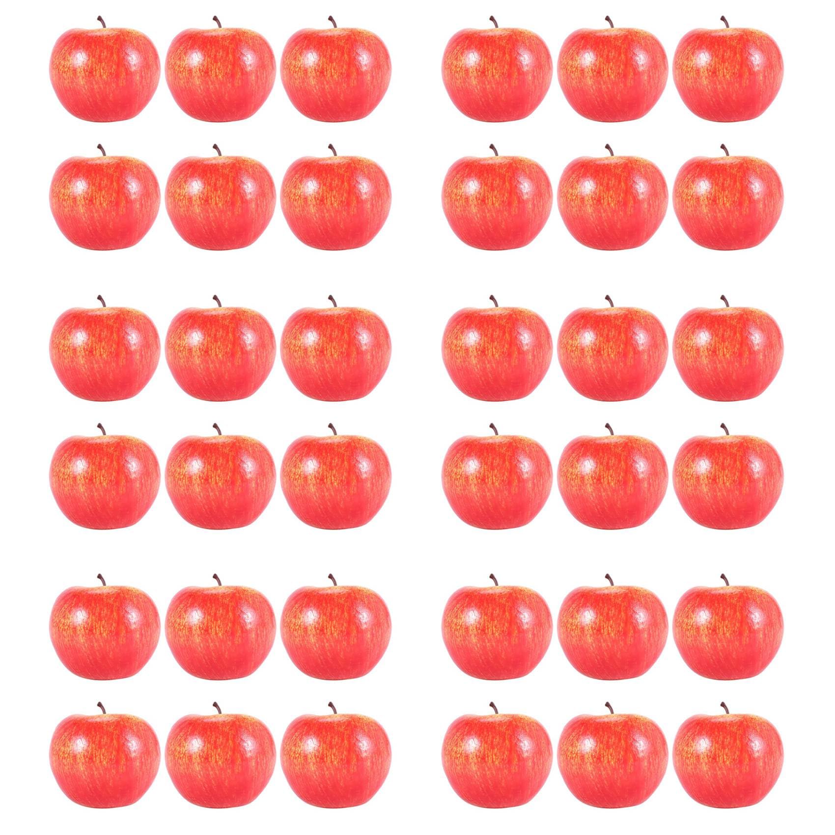 Hndhbfgrt Decorative Artificial Plastic Fruits Imitation Home Decor 36Pcs Red