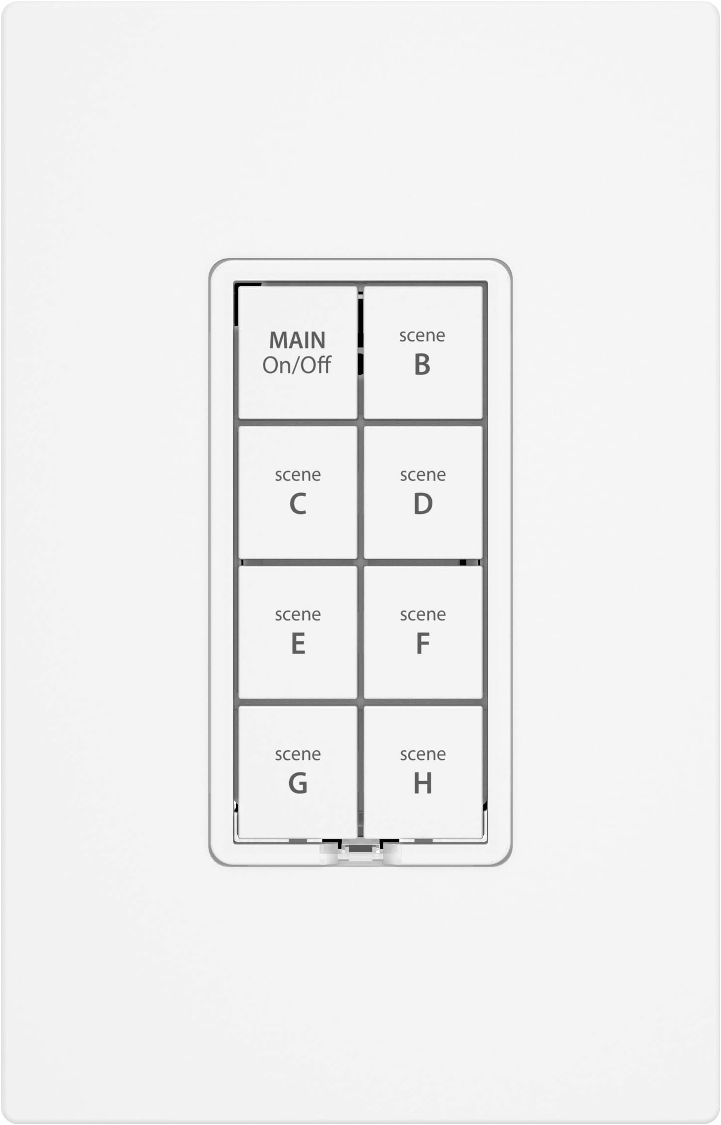Insteon Smart 8-Button Dimmer Keypad, 600W, 2334-222 (White) - Control 8 Different Devices or Sets of Devices - Requires Insteon Hub for Voice Control with Amazon Alexa and Google Assistant