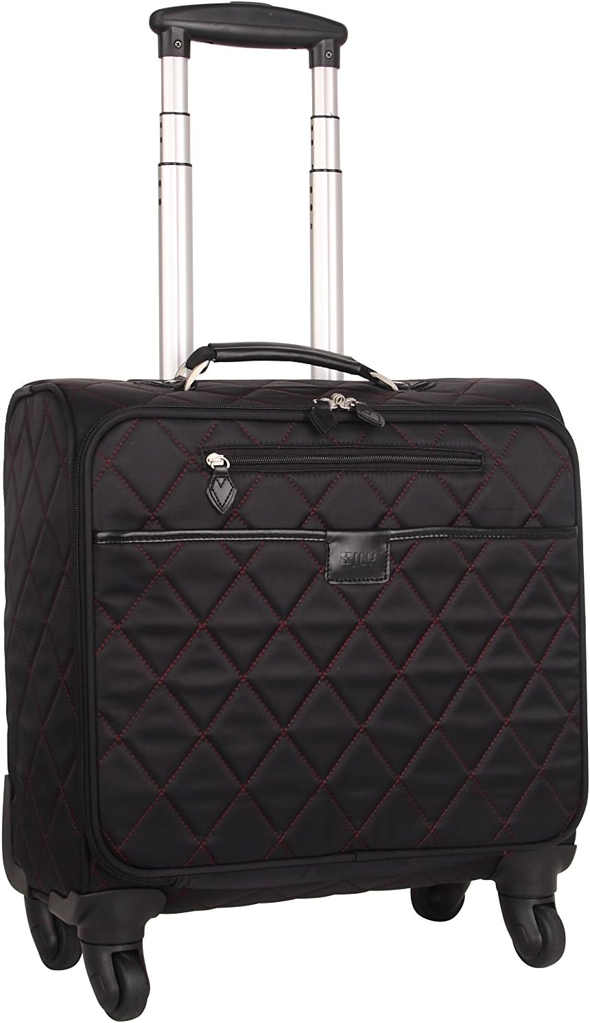 JLY 4 Wheel Business Cabin Sized Laptop Soft Case Trolley Bag 4120 (Black, 17")