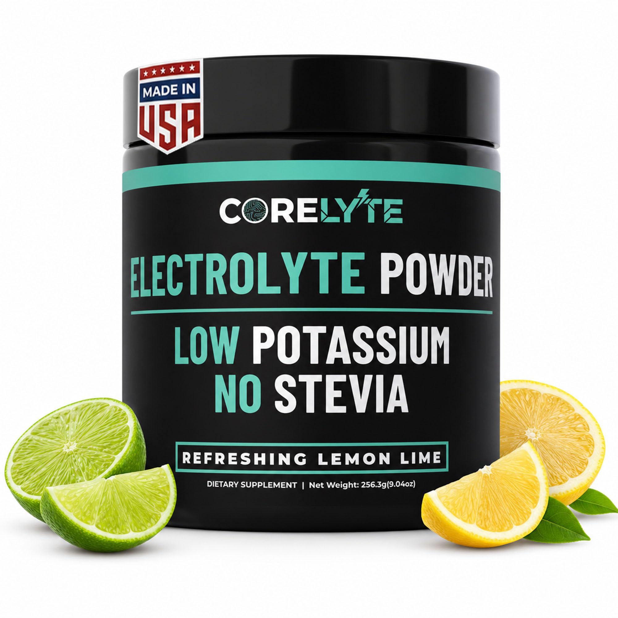 CORELYTE – Pó de eletrólitos com baixo potássio, 90 mg de potássio, 60 porções