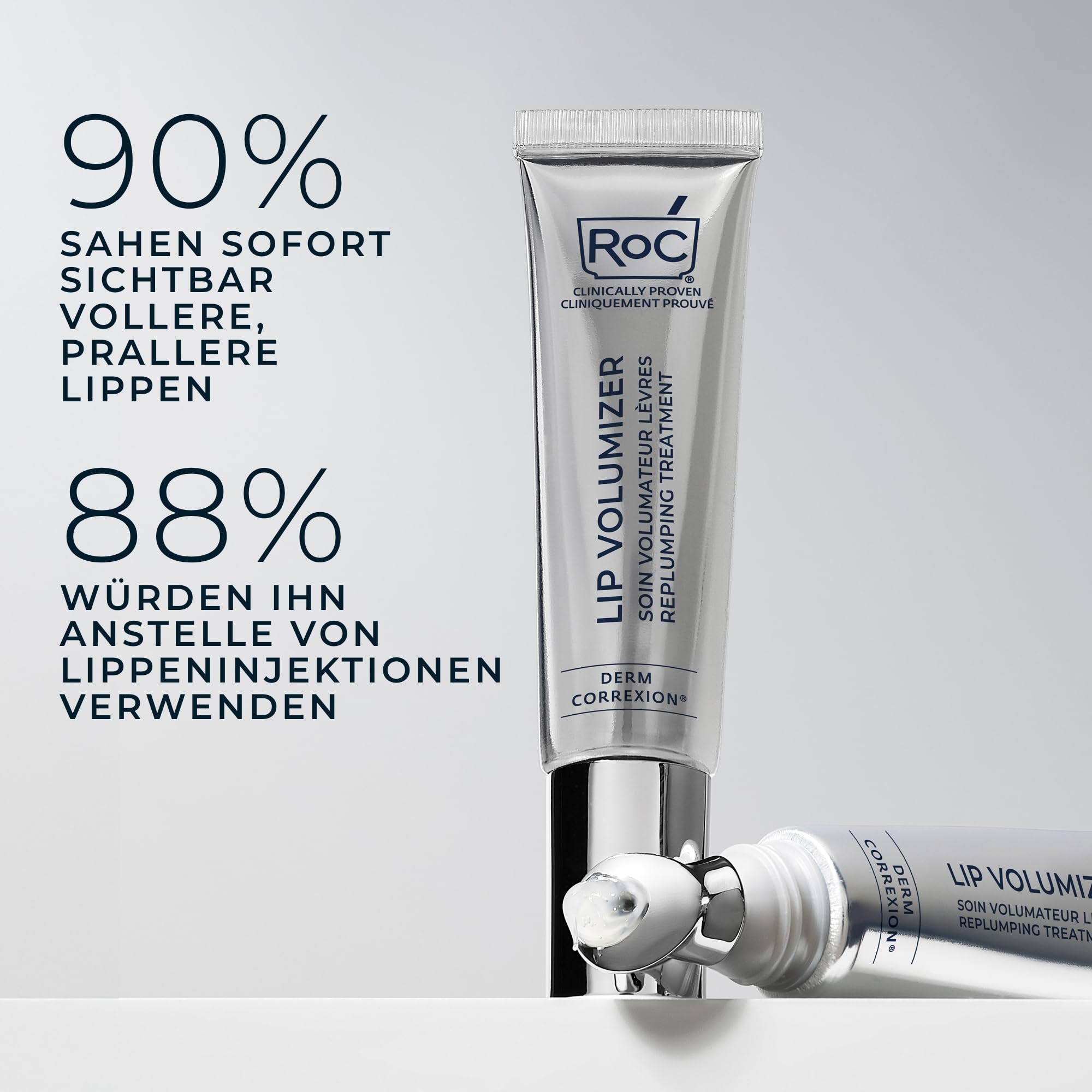 RoC Derm Correxion Lip Volumizer | Lippenbalsam mit Hyaluronsäure & Kollagenpeptiden | 10 ml