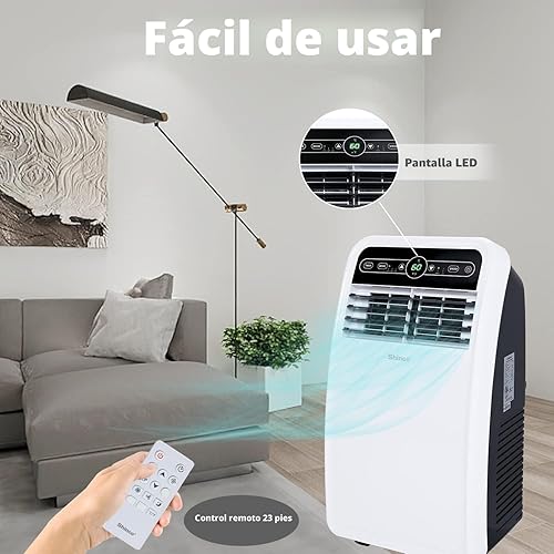 Miniatura 5 de Shinco 8,000 BTU aire acondicionado portátil con función de deshumidificador incorporada, modo ventilador, unidad de CA silenciosa que enfría