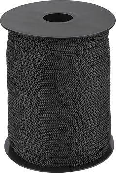 MECCANIXITY 1/8 Inch Braided Polypropylene Rope 328ft Black