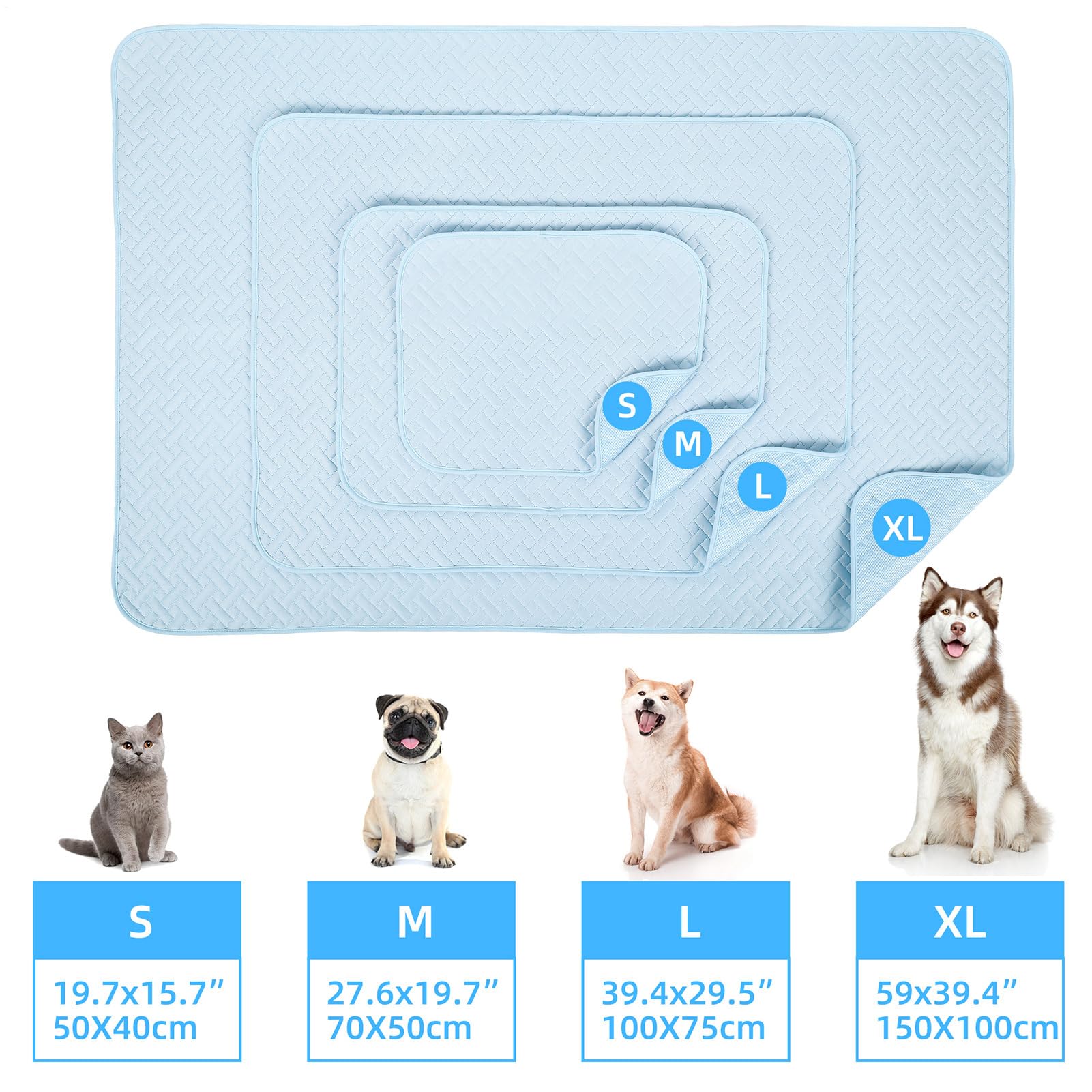 Alfombrilla de refrigeración para Perros | Alfombrilla refrescante para Perros para Camas y Lugares de Dormir, protección contra el Calor para Mascotas, cómoda Alfombrilla para Perros para