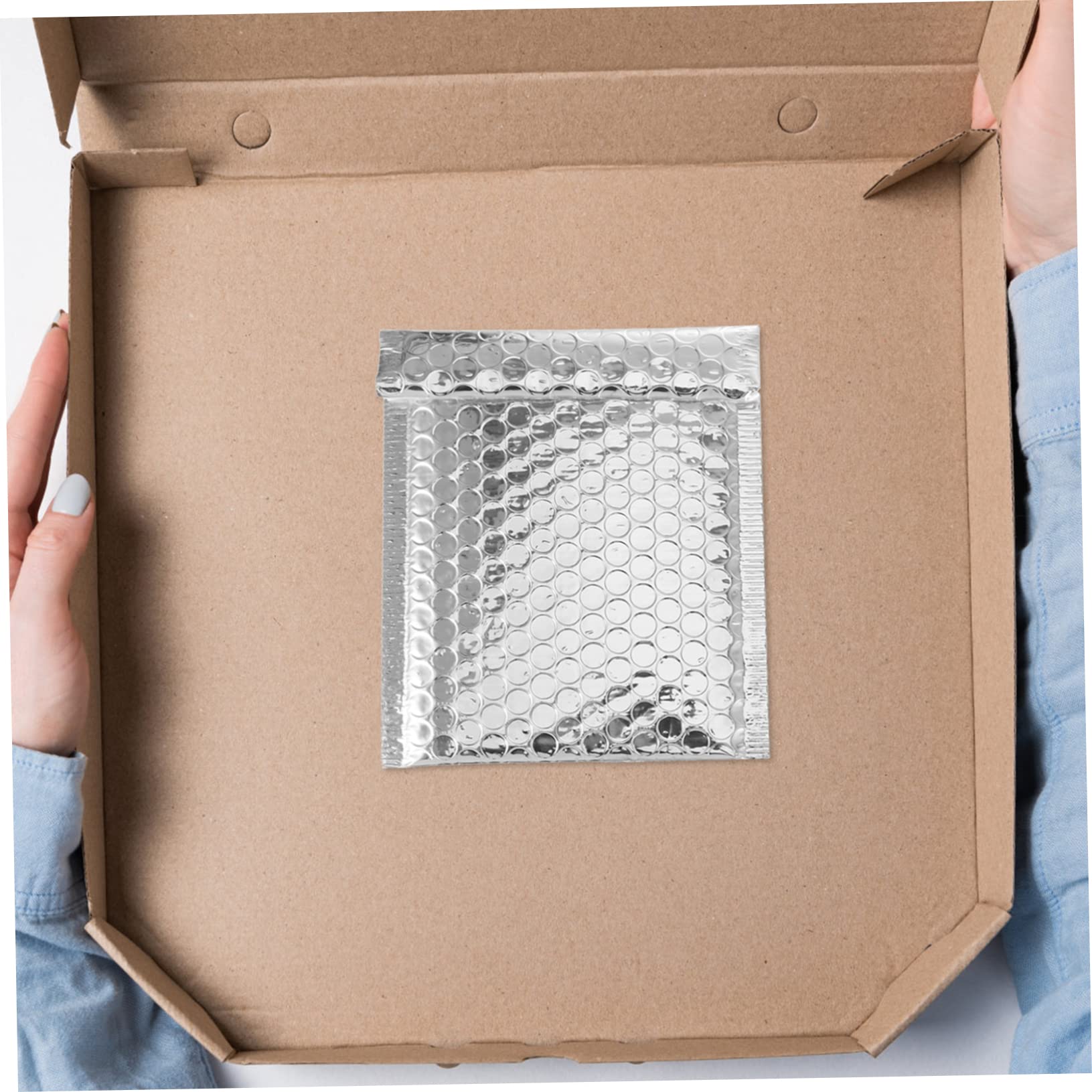 DOITOOL Enveloppes Matelassées à Bulles Auto-scellantes Paquet D'expédition Résistants Argentées pour Expédition 100 en Makrofol Adaptés aux Écoles et Bureaux