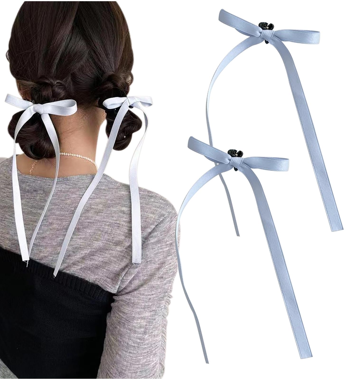 Amazon.co.jp: [Herbeluemily] ヘアアクセサリー リボン ヘアクリップ