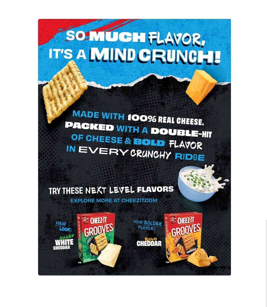 Cheez-It Grooves Zesty Cheddar Ranch 9oz (Pack of 2)