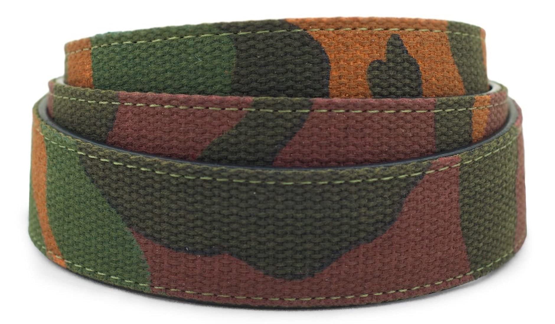 Anson Belt & Buckle1.25" Black Canvas - Microfiber Backed Ratchet Belt Strap (Strap Only)