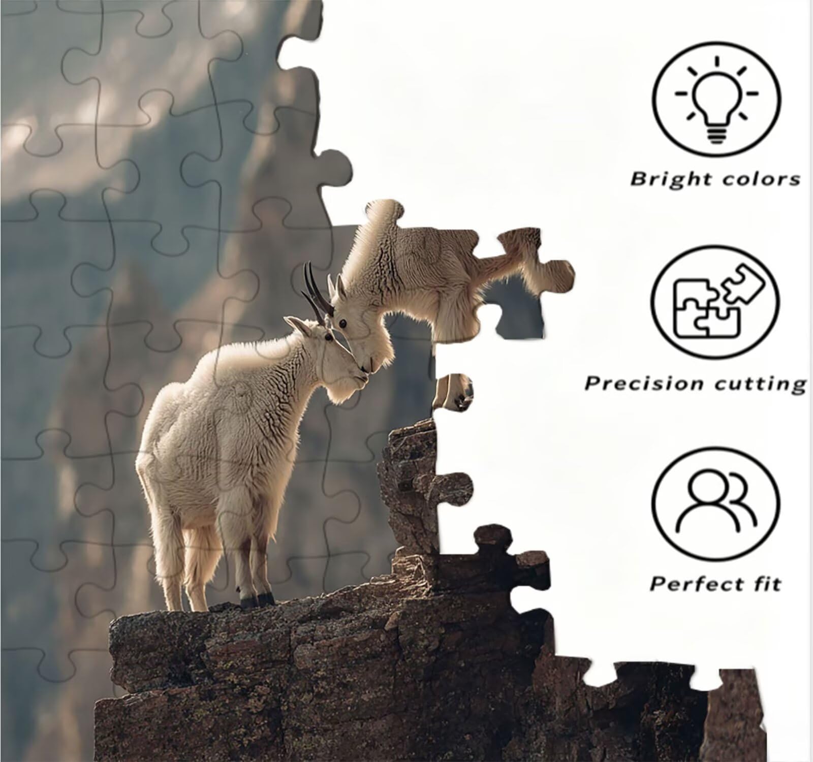 Puzzle 6000 Pezzi, Capra Bianca 3D Puzzle per Adulti Impegnativo, Educa Puzzles Artistico, Divertente E Stimolante Puzzles Decorativo per La Famiglia, Come Regalo e Decorazione Pareti R6KH-775