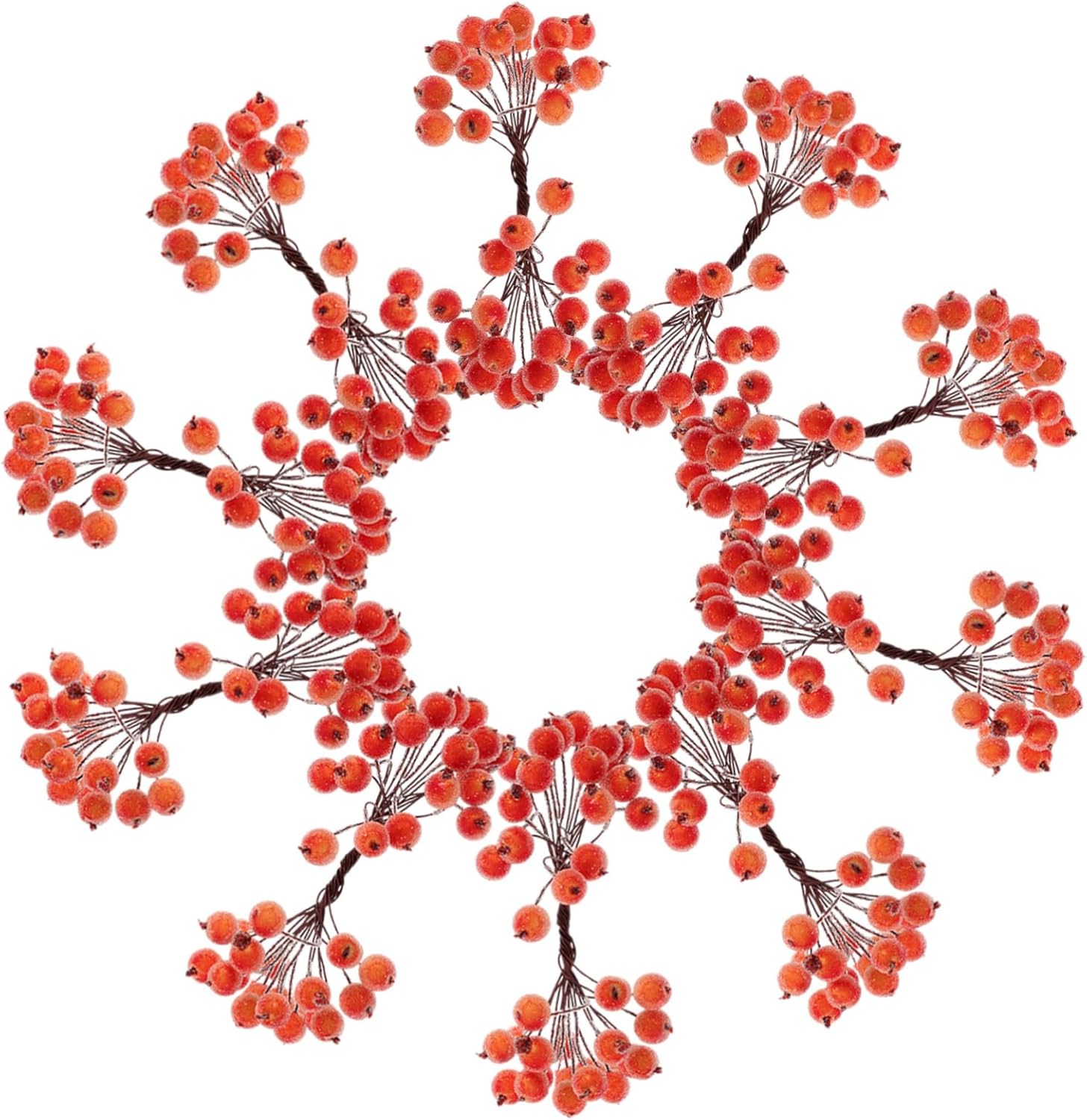 High Heel 400 Pcs Christmas Frosted Fruit Decor for Christmas Tree Wreath Flower Arrangement Glass Bead High Heel