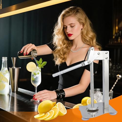 Miniatura 5 de Exprimidor resistente de la prensa del limón del acero inoxidable, trituradora de frutas, máquina del triturador de la limonada del limón, máquina