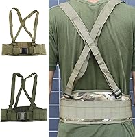 Vista 10 de FAMI Cinturón de cintura Molle con tirantes ajustables y correas libres