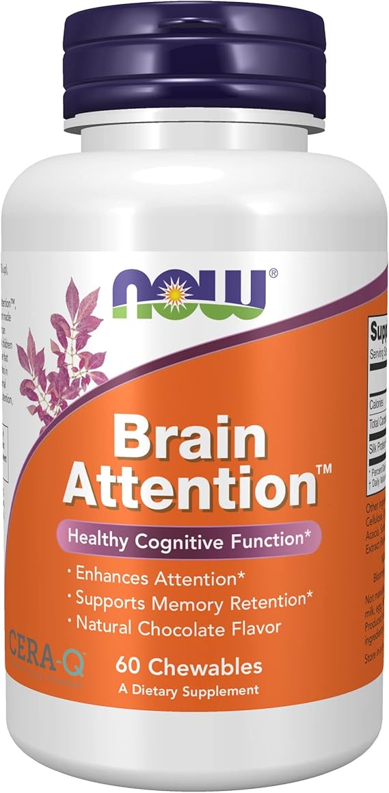 NOW Supplements, Brain Attention™ with CeraQ™, Healthy Cognitive