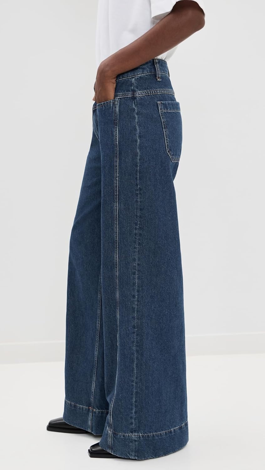 rag & bone Women's Selah High Rise Tailored Wide Leg - Image 5