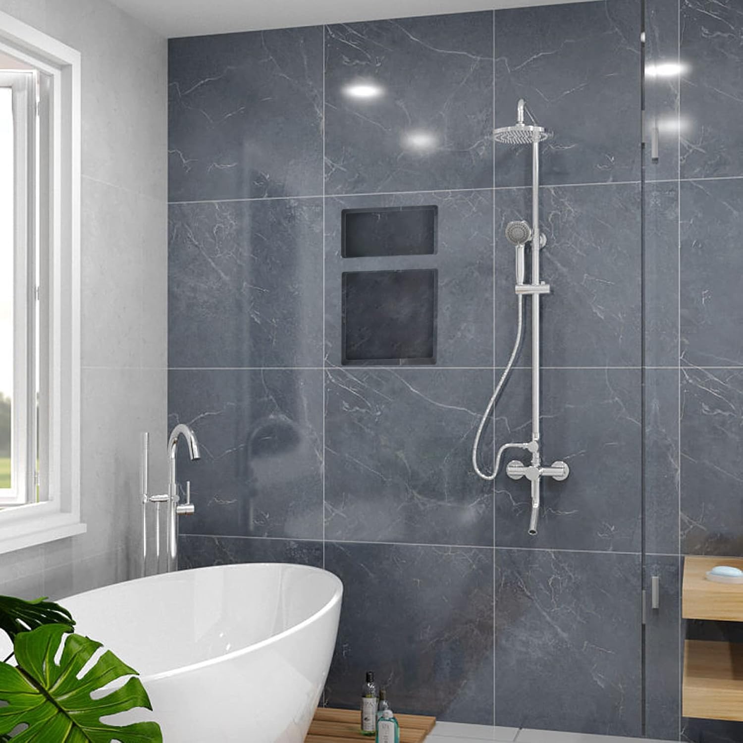 Buy BXGTECH Shower Niche, 12 x 20 Niches for Tile Showers, Waterproof