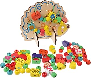 Toyvian 1 Conjunto De Brinquedos Com Contas De Madeira Blocos De Frutas Brinquedos Educativos Iluminação Adereços Para Crianças Brinquedos Inteligentes Adereços Inteligentes Com