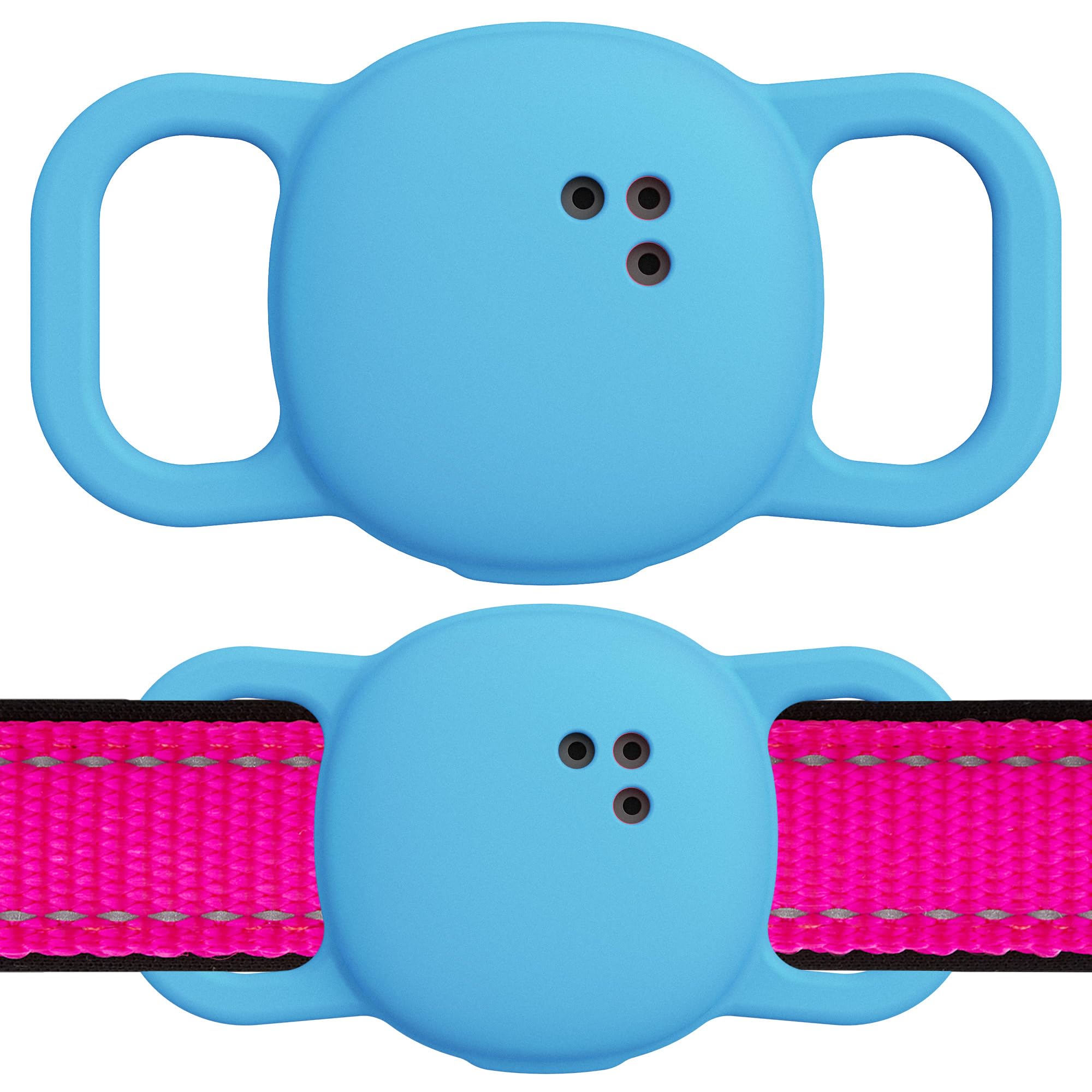 DDJ Cat Collar Case for Tile Life360 Sticker (2024) Tracker, 2-Pack Silicone Anti-Lost Protective Cover Tile Tracker Holder for Dog & Pet Collars,