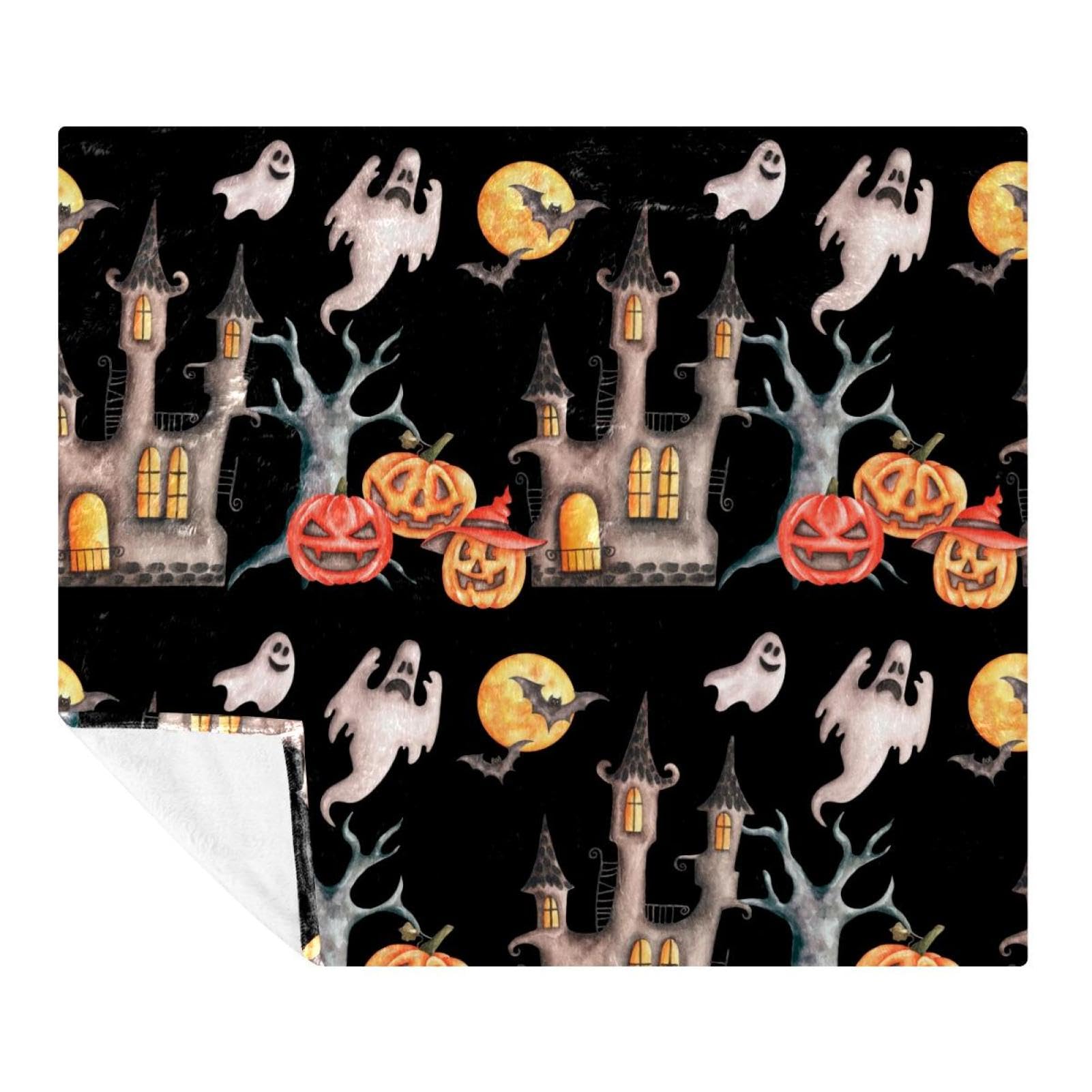 Couverture d Halloween plaid léger pour rester au chaud sur le lit et éliminer les courants d air