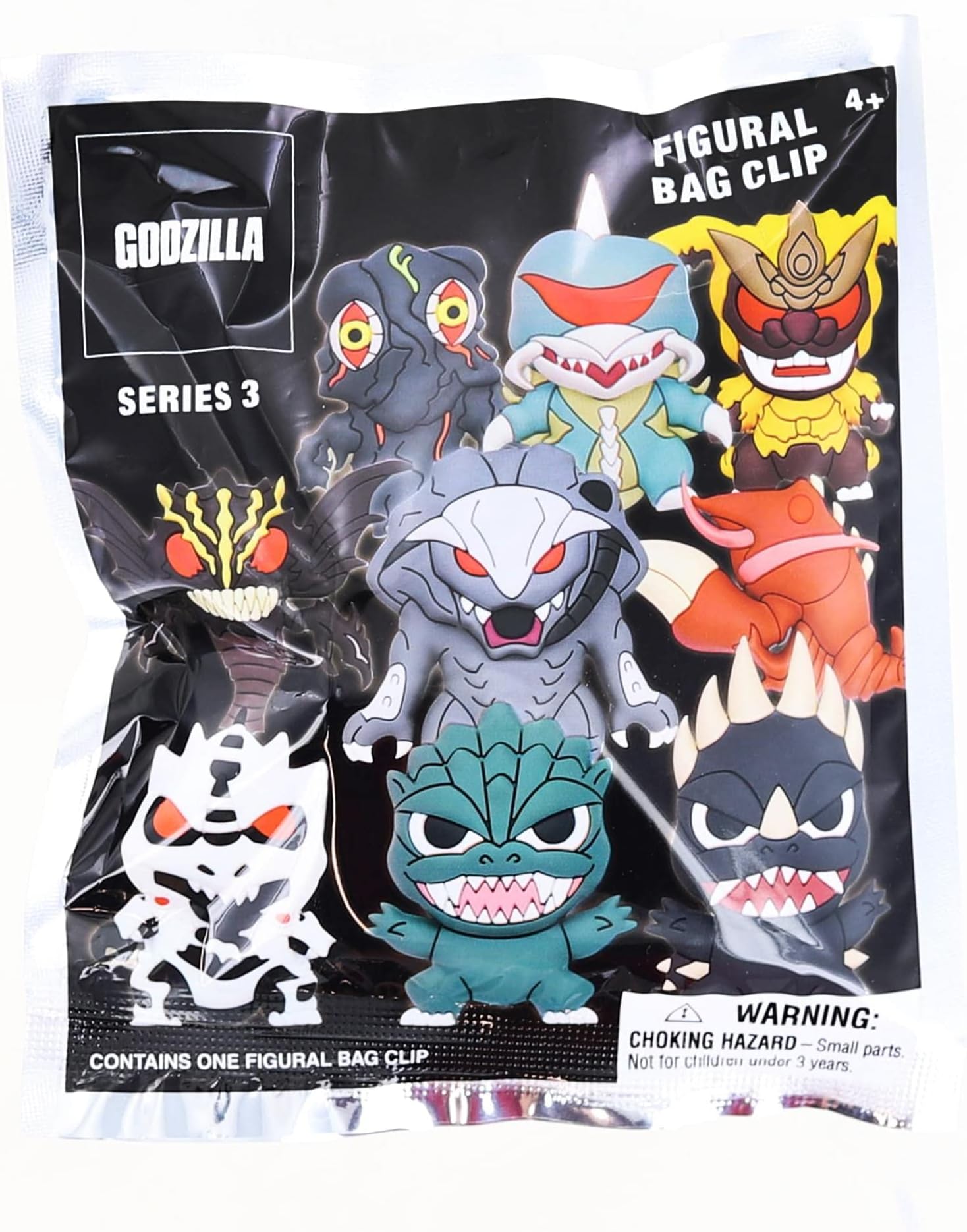 Godzilla Multi Color Blind Bag Collectible Figure, Kid, 1+ Players, Sci-Fi, Indoor, Manual Operation, Plastic, No Assembly Required, 11 Character Bag Clips